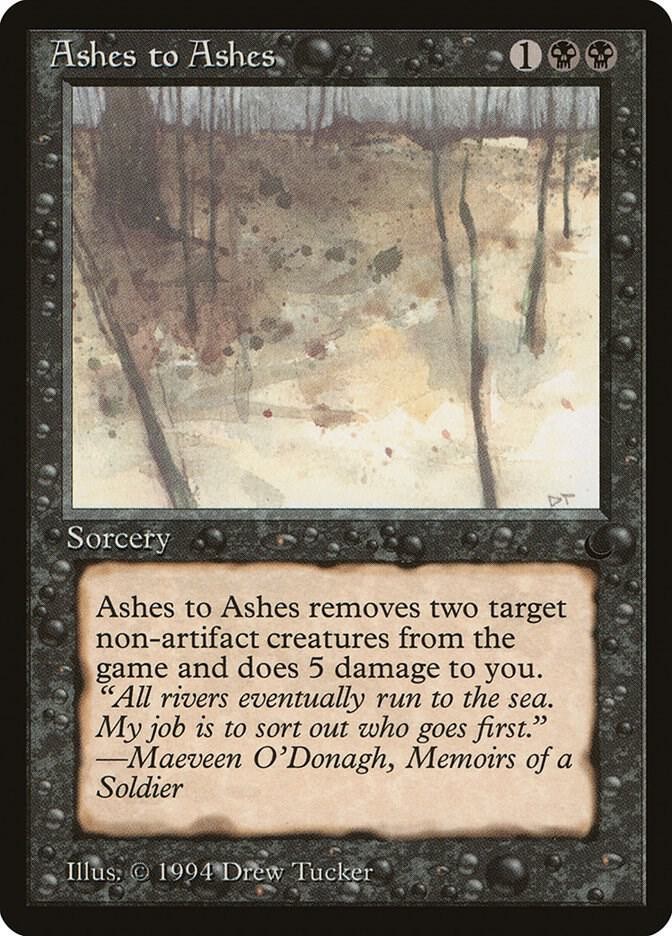 Ashes to Ashes The Dark Common LP Magic: The Gathering Normal