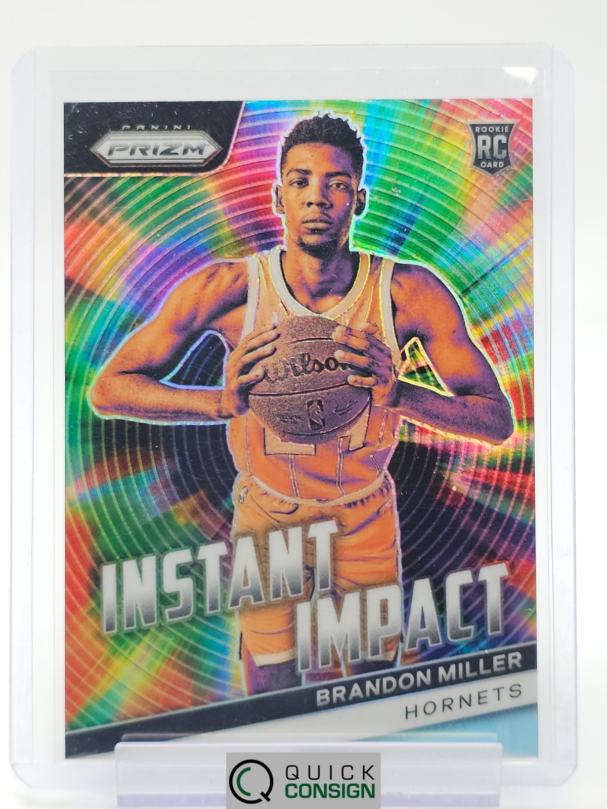 BRANDON MILLER 2023-24 PRIZM SILVER INSTANT IMPACT ROOKIE RC HORNETS NBA Q0014