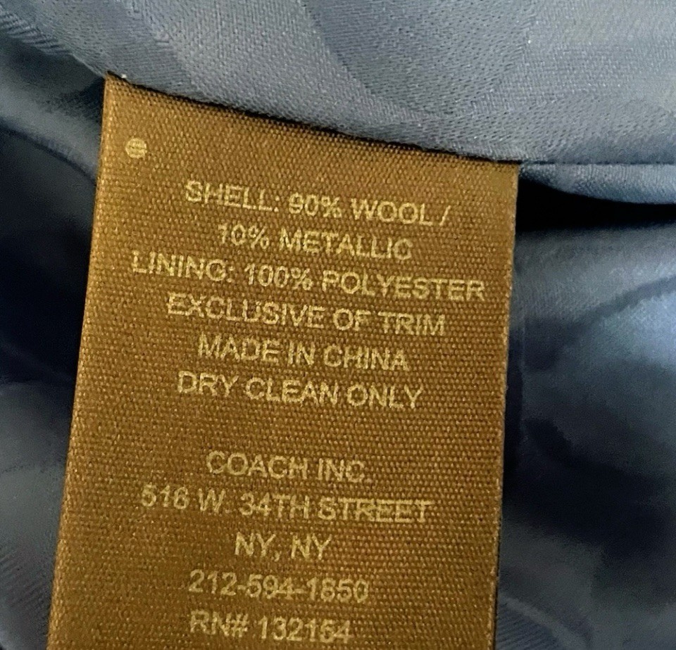 Coach Double-Breasted Multi-Colored Spring Tweed … - image 10