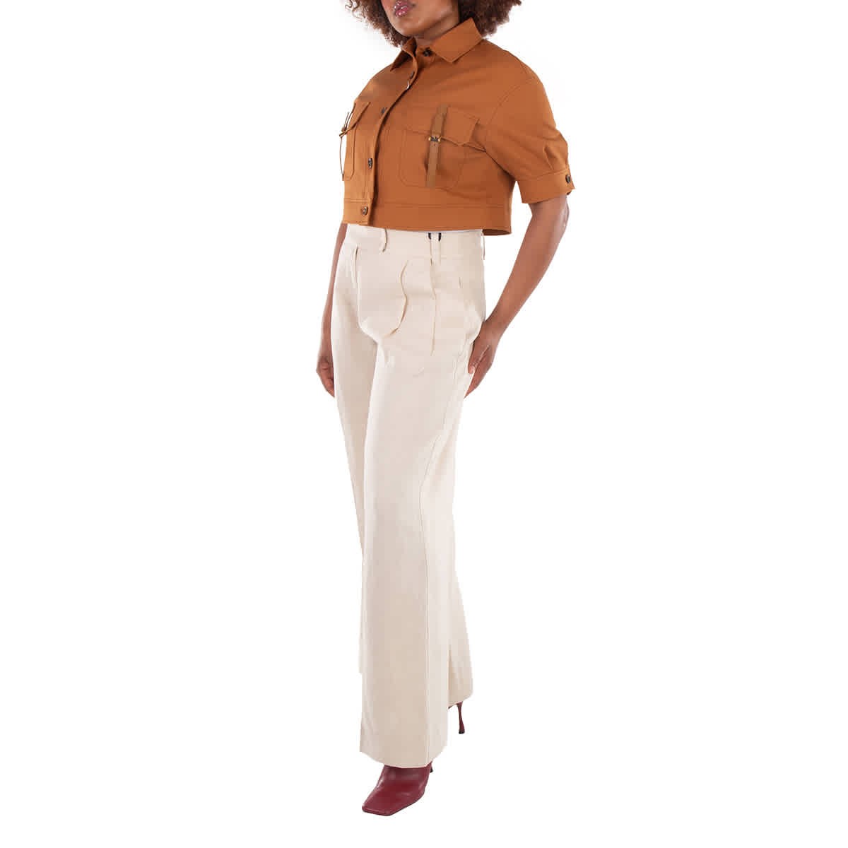 Max Mara Agiate Cropped Stretch-Cotton Jacket | eBay