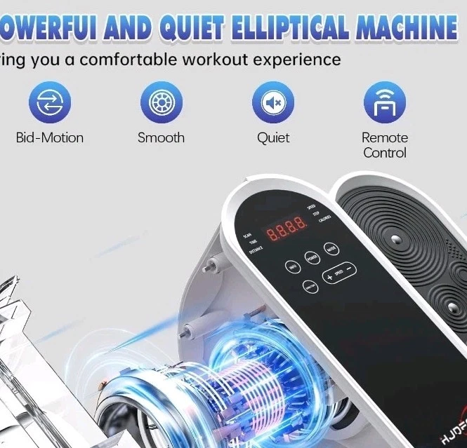 Elliptical Foot Pedal Home & Office Exercise Machine Portable, LED screen, Quiet - Image 4 of 4