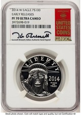 2014-W Proof Platinum Eagle 1 oz ER Kenneth Bressett Red Book NGC PF70 4096.00 per troy oz