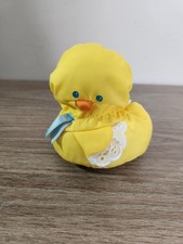 Vintage 1990 Fisher-Price 4" PUFFALUMP Ducky Duck Toy Baby Rattle Nylon
