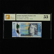 2016 Scotland Royal Bank of Scotland 5 Pounds Pick#370