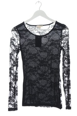 ZENANA OUTFITTERS Spitzenbluse Damen Bluse Gr. DE 36 schwarz Elegant