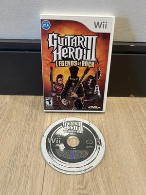 Guitar Hero III: Legends of Rock (Nintendo Wii, 2007) NTSC-U/C No Manual