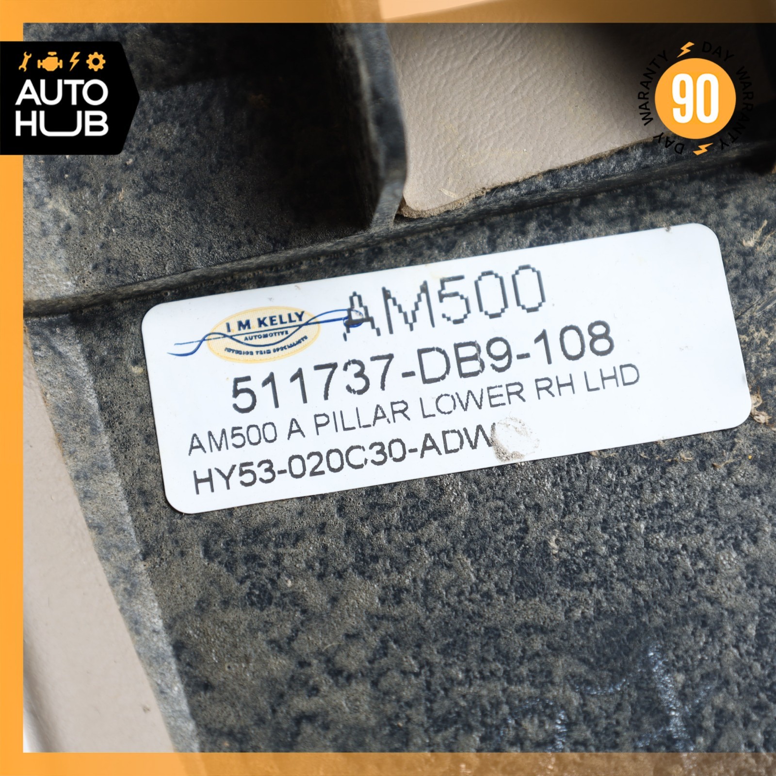 19-23 Aston Martin DB11 Front Right Side Lower A-Pillar Kick Panel Trim OEM