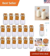 30Pcs Glass Favor Jar With Cork Lids  100 ML 3.4oz Potion Bottles,Small Apothe...