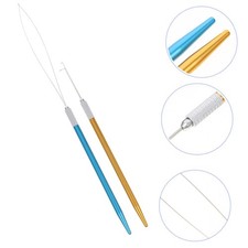 Stainless Steel Hair Beader Loop Needle Pulling Hook Tool for Hair Extensions