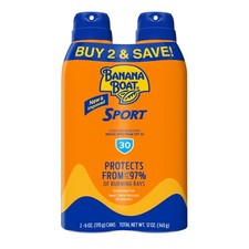Banana Boat Sport Ultra SPF 30 Sunscreen Spray  Banana Boat Sunscreen Spray SPF