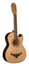 Oscar Schmidt OH32SEQN Acoustic Electric Bajo Quinto with Bag, Quilt Natural