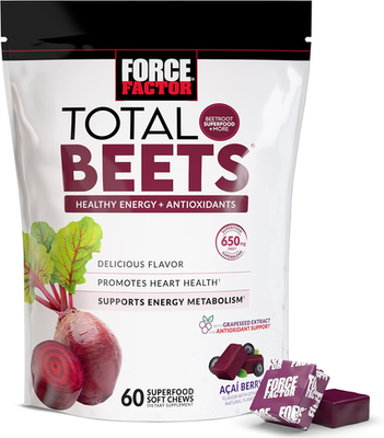 #ad Force Factor Total Beets Blood Pressure Support Beet Root Supplement Soft Chew $17.49