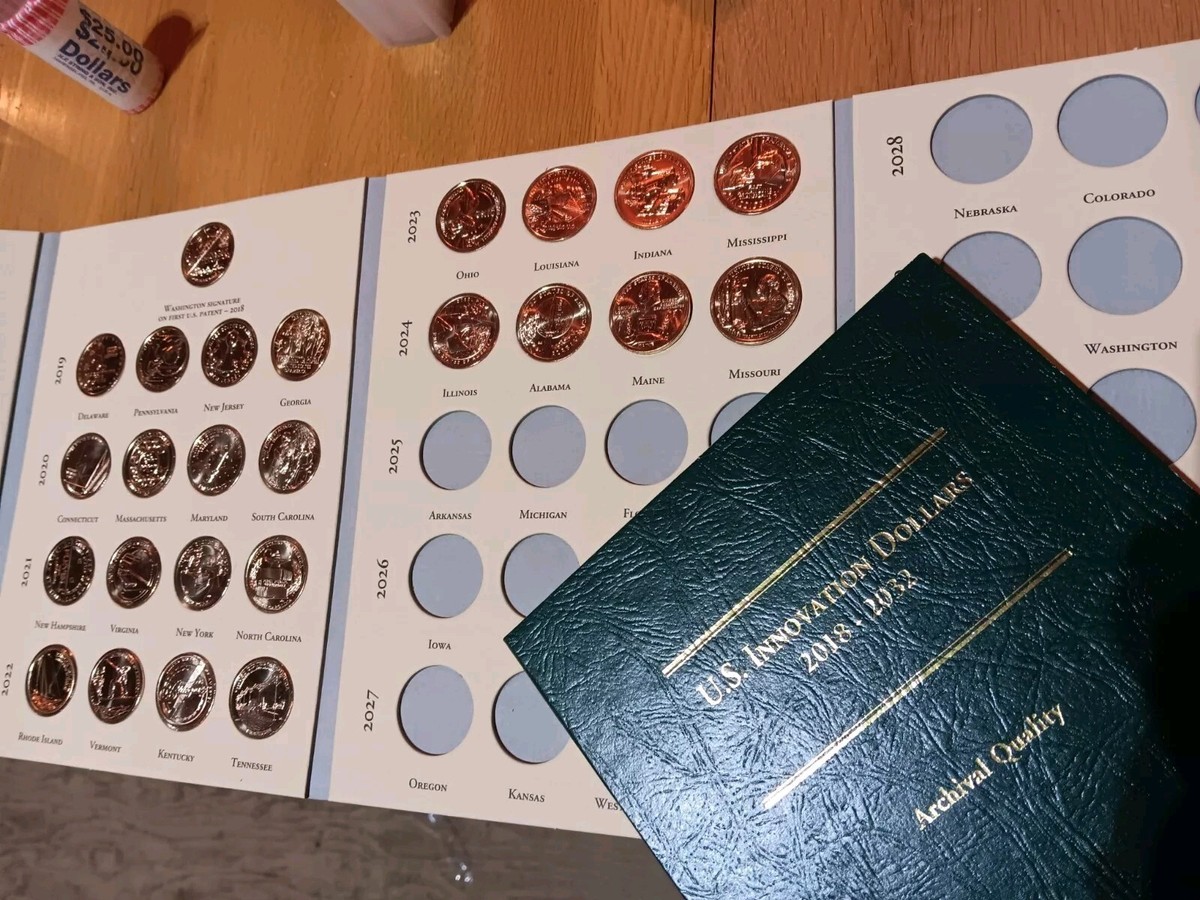 2018-2024, 25 Coin Folder Set Mint Uncirculated Innovation U.S