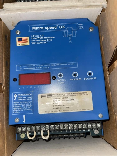 POWER ELECTRONICS M246CX 4A/2HP/460V 3PH VARIABLE SPEED DRIVE Used