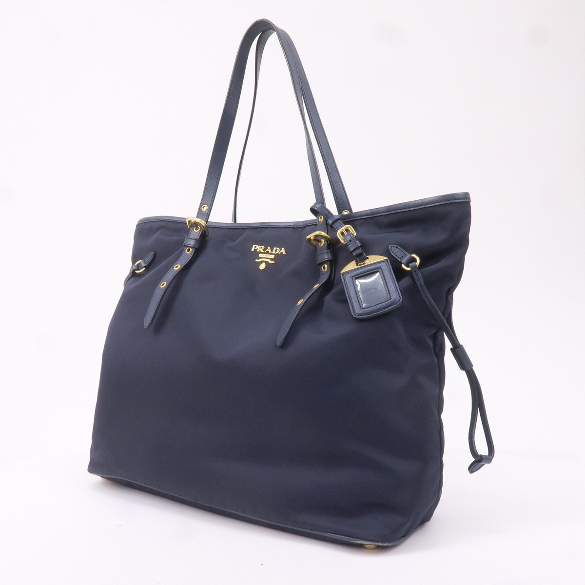 バッグ PRADA GATHER NAPPA LEATER TOTE HAND BAG Prada Black Nappa Gaufre Leather Tote Bag | Yoogi's Closet
