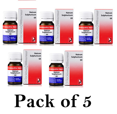 5X Dr Reckeweg Natrum Sulphuricum 6X Biochemic Tablets 20g Each