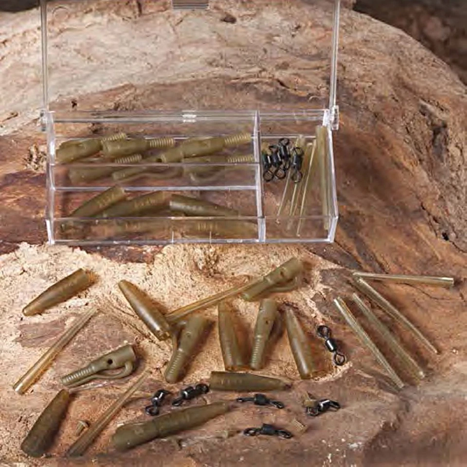 BEHR Safety Clip Karpfen Montagen Sortiment 40 Teile Karpfenmontage Rigs Carp Tackle