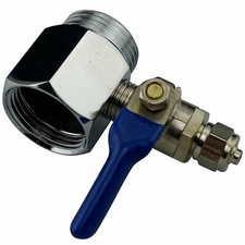 Lever Operated Tee 3/4 x 3/4" Male x 1/4 Tube Chrome Compression Valve