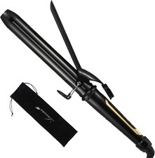 LANVIER 1.25 Inch Curling Iron, Extra Long Barrel 1 1/4 Inch Curling Iron for Lo