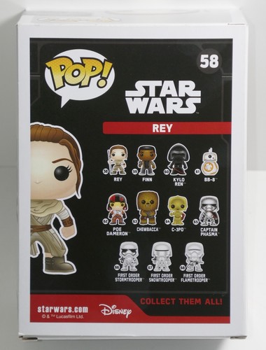Funko POP! Star Wars The Force Awakens Rey Vinyl Bobblehead Figure #58 - Picture 3 of 4