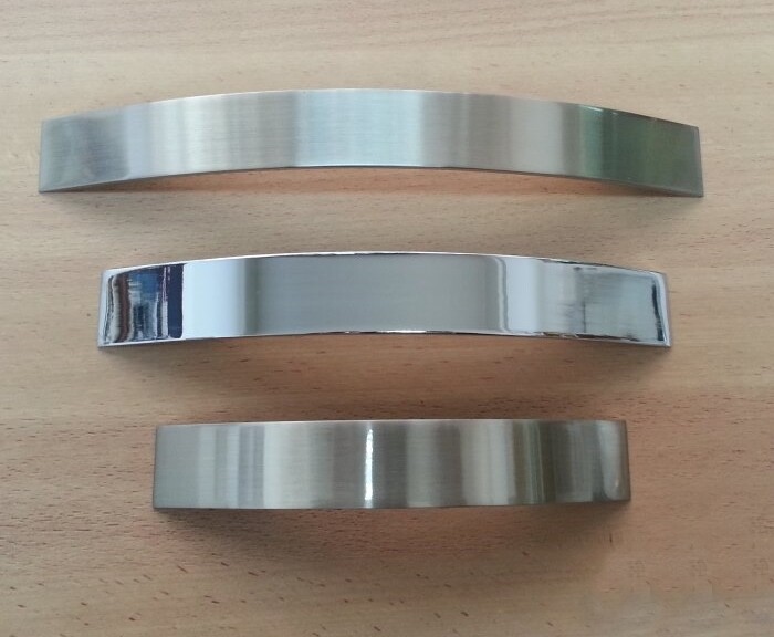 10 Maniglie Per Mobili In Alluminio Nichel Spazzolato | Foro 128mm | Per Cucina E Armadi - Foto 3