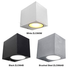 Modern LED Stainless Steel Mini Cube Single Outdoor Wall Light Lamp LED GU10