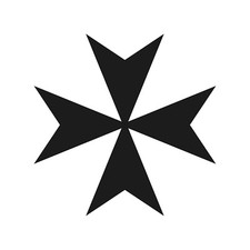 Maltese cross Vinyl Decal Cross Christian Religious symbol Sticker