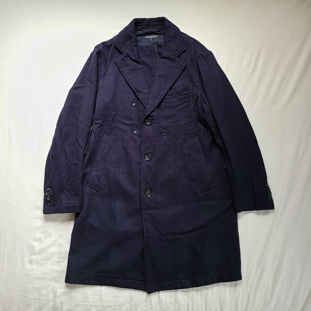 Engineered Garments Chester Coat 20oz Melton Navy Wool Size