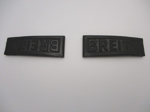 BREITLING Diver Pro 155S 24 x 20mm Black Rubber Watch Strap Band Pre-Sized 65+65