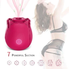 7 Speeds Sex Toy Waterproof Clit Pump Suck Red Vibrator Dildo Sucker Women