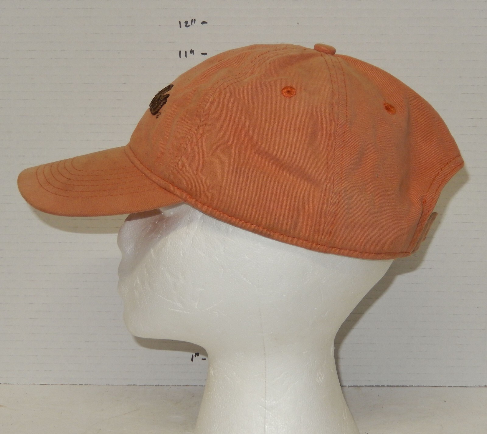 Cabelas adjustable Hook & Loop Hat Cap Salmon Ora… - image 2