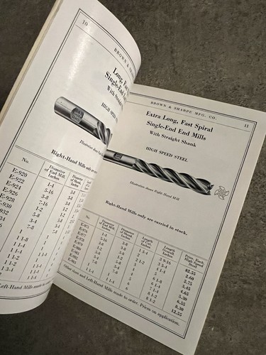 Vintage 1950 Brown & Sharpe End Mills Machinist Tools Catalog - Picture 7 of 7