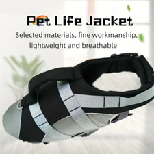 Dog Life Jacket with Reflective Stripes, Adjustable High Visibility