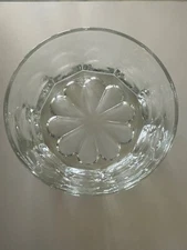 Vintage Duralex Clear Glass Bowl Thumbprint Daisy Design Saint Gobain France