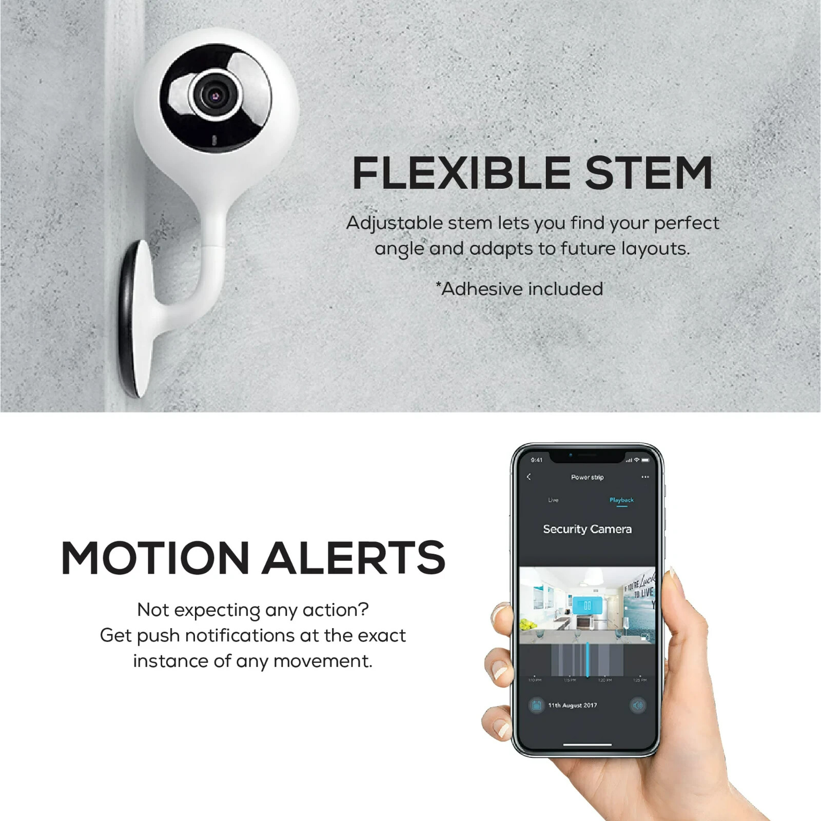 Merkury Innovations MI-CW007-199W Smart WiFi 720P Camera 844702072121