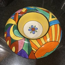 Thompson Multicolored Chip and Dip Bowl