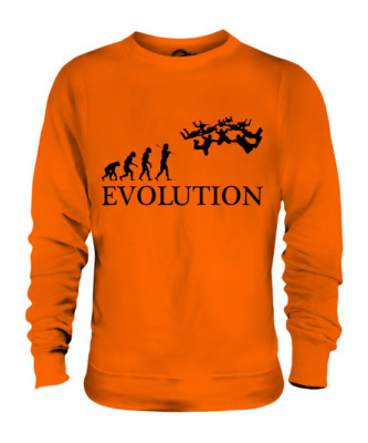 SKYDIVE TEAM EVOLUTION OF MAN UNISEX SWEATER MENS WOMENS LADIES GIFT SKYDIVING