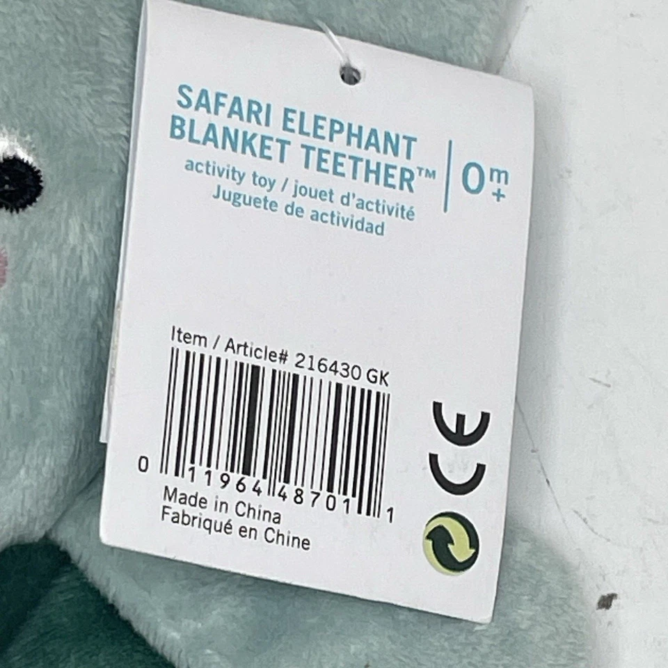 Manhattan Toy Company Bebé Peluche Elefante Arrugado Mordedor + Sonajero Tejido Ballena Foto 4 de 4