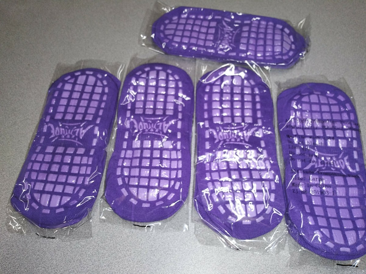 5|10 Pairs) Altitude Trampoline Park Socks, Non-Slip, Size Large