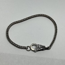 RARE 7.5  TROLLBEADS Bracelet AND Lace Lock Clasp 925 Sterling Silver. T