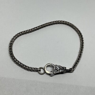 RARE! TROLLBEADS Bracelet AND Lace Lock Clasp 925 Sterling T 
