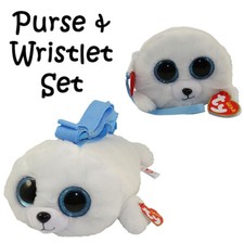 2-Piece TY “ICY” the Seal Purse & Wristlet Set 