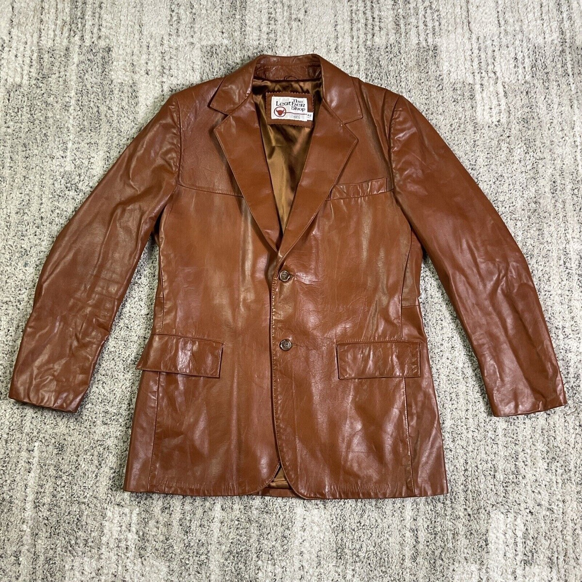 Vintage Men's Leather Jacket/Coat Sears The Leather Shop size 42