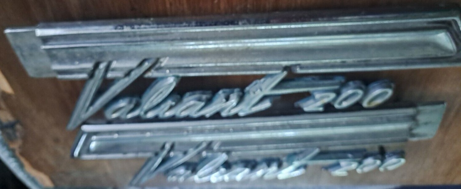66 Valiant V200 rear fender emblems Left and Right Good Condition eBay