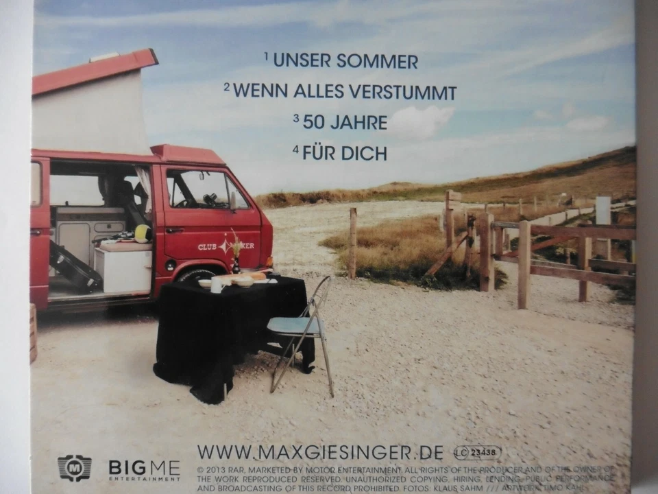 Max Giesinger Unser Sommer 5" Promo Maxi - CD 4 Tracks 2013 wie neu! TOP! - Bild 3 von 4