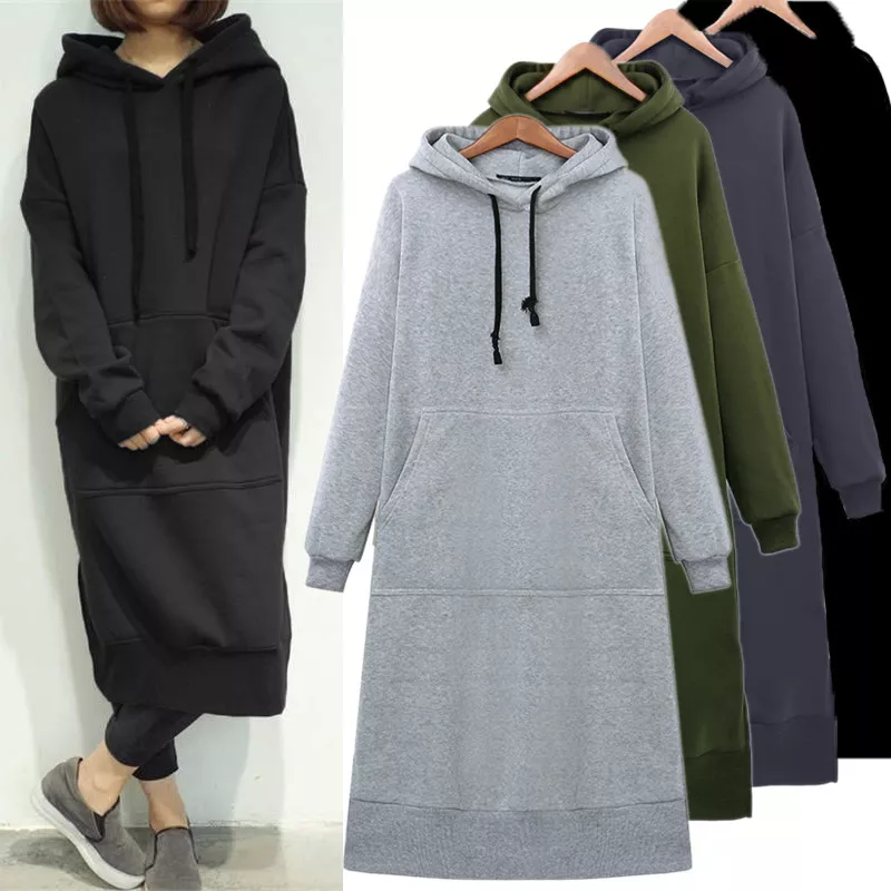 Long top hooded dress