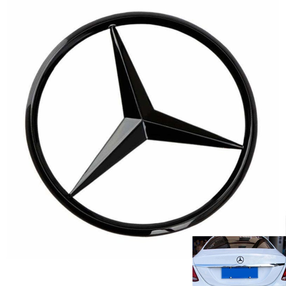 Gloss Black Star Trunk Emblem for Rear Lid Logo Badge C