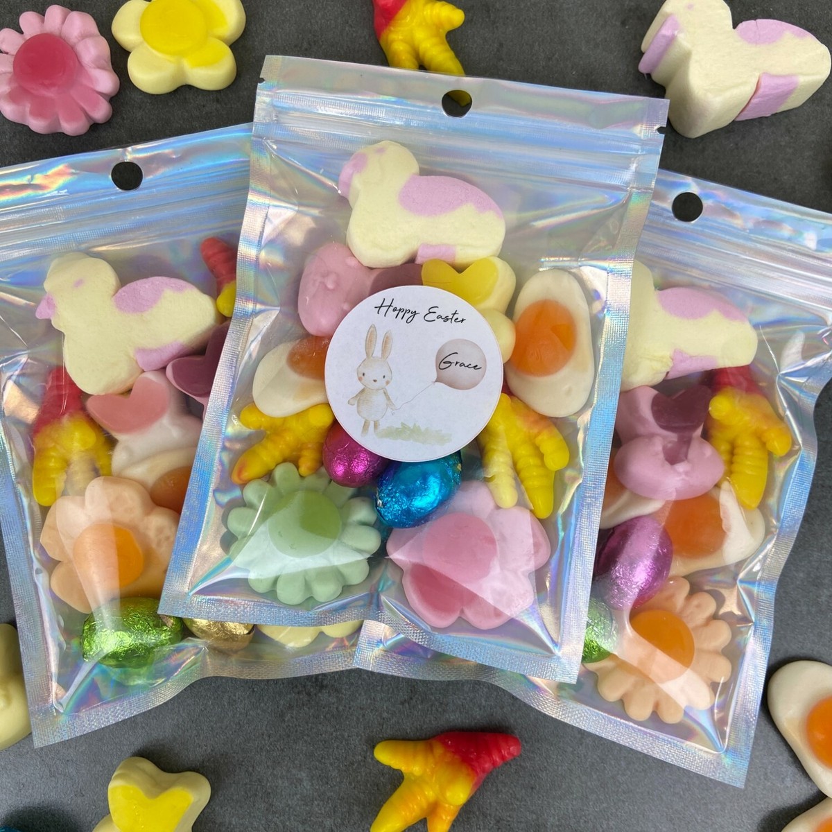 Sweet Pouch Happy Easter, Party Bag Filler, Birthday Party - Main Image