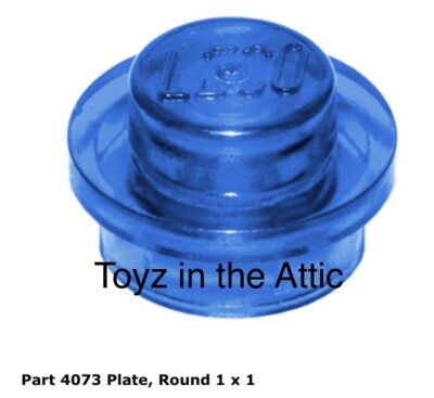 #ad Lego 1x 4073 Trans Dark Blue Plate Round 1 x 1 Unitron 1793 Fn Vg $3.01