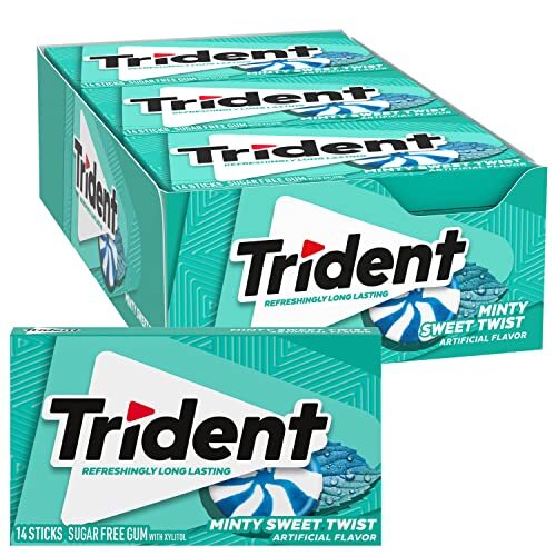 Trident Minty Sweet Twist zuckerfreier Kaugummi 12 Packungen 168 Stück insgesamt - Bild 1 von 20